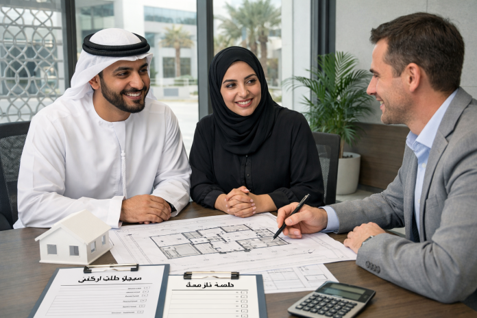 استشاري يشرح لعائلة خطوات البناء والاشتراطات قبل بدء المشروع في الإمارات